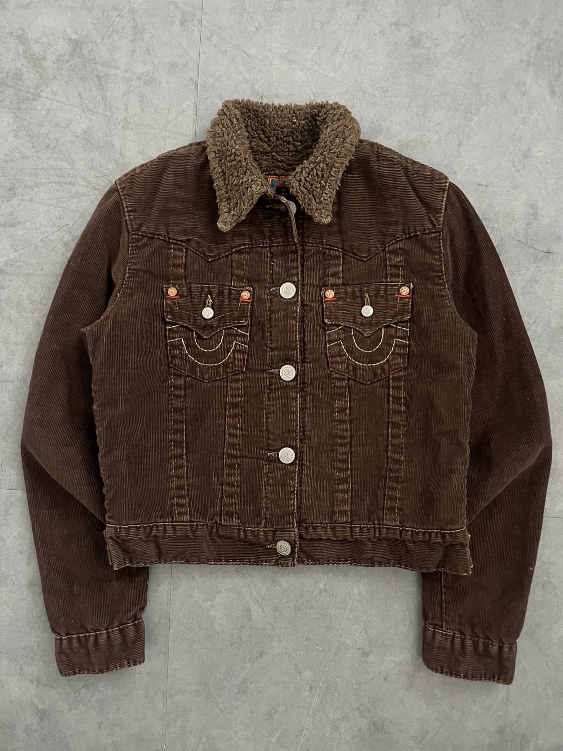 True Religion 트루릴리전 브라운 퍼 트리밍 자켓 상품이미지4