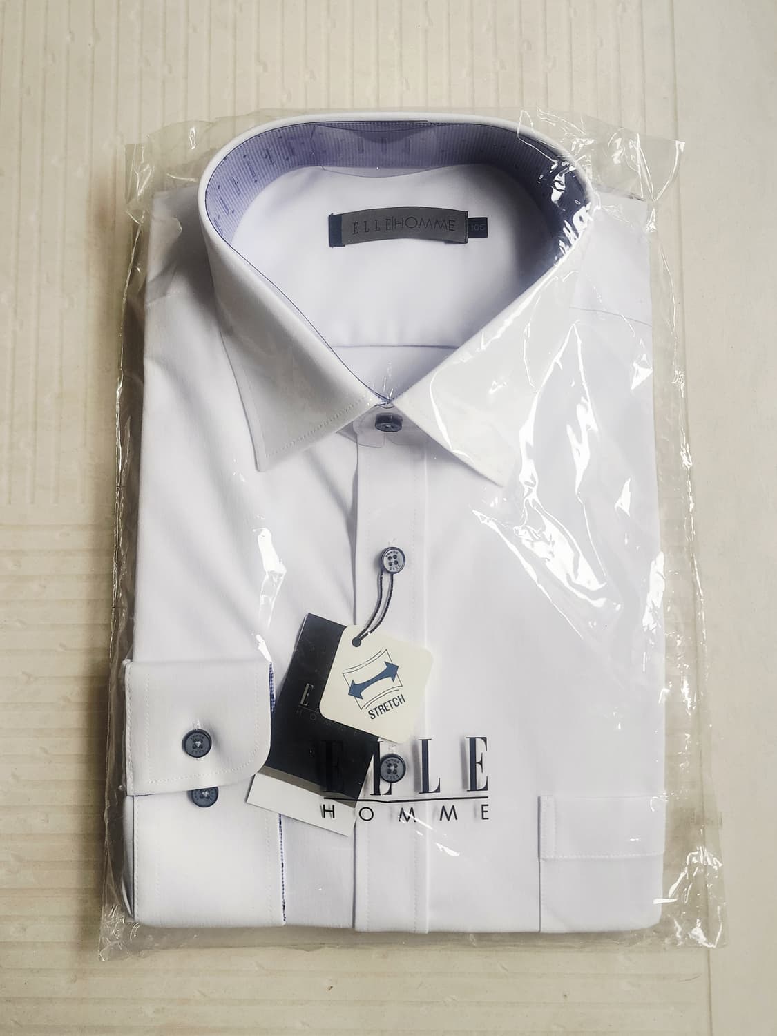 (미개봉새상품)엘르옴므 ELLE HOMME 화이트 스트레치 셔츠 상품이미지2