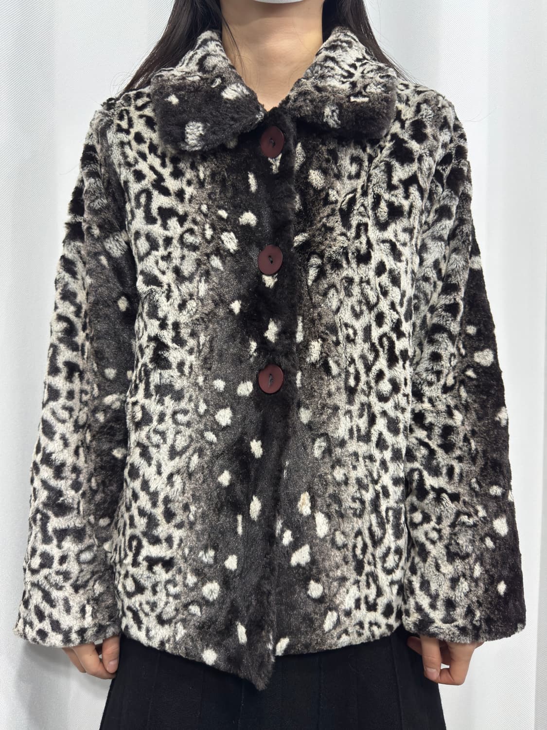 leopard gradation fur jacket 상품이미지1