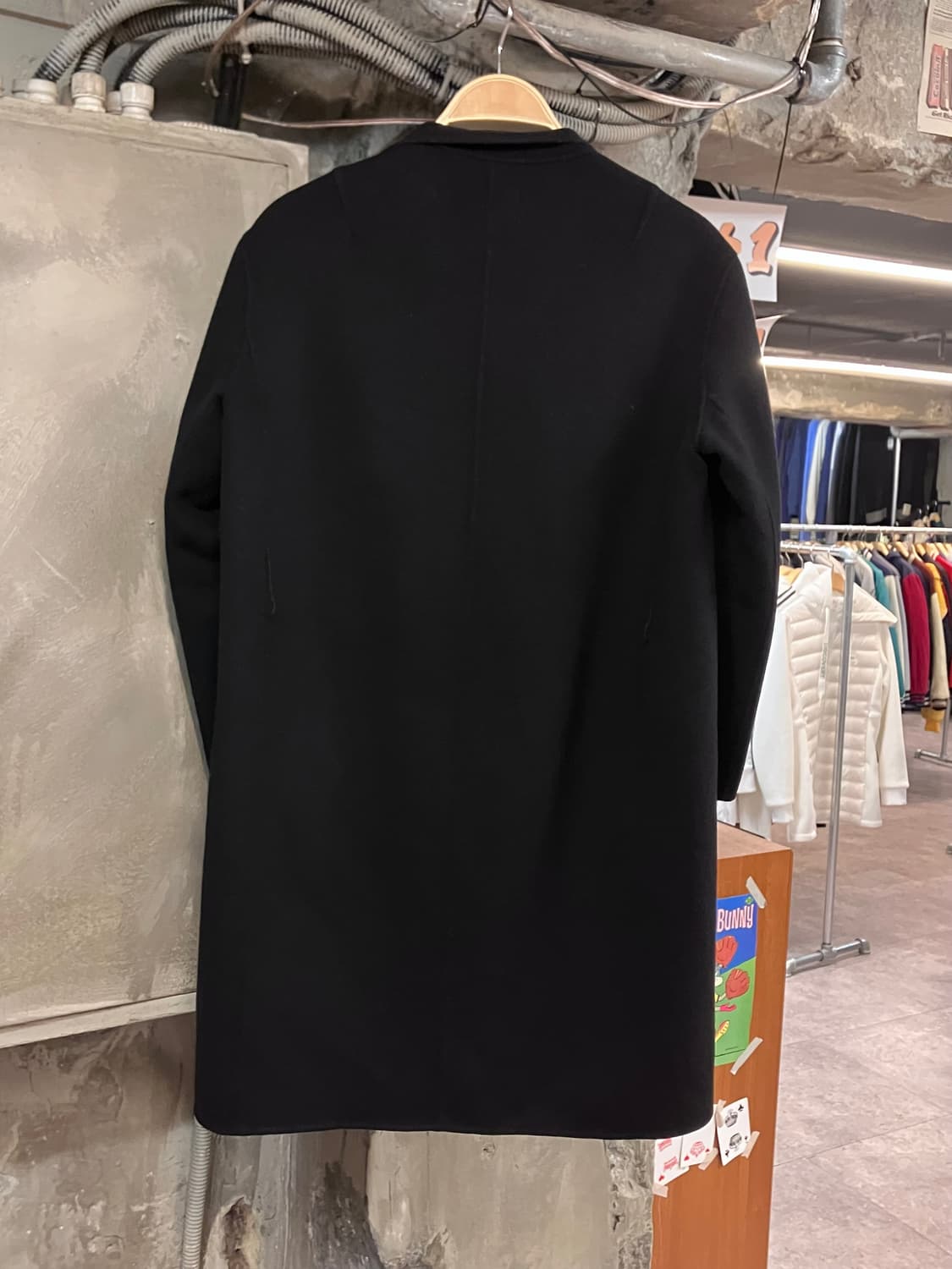 베라왕 캐시미어 미디 롱 코트 블랙 66 #csz3624 상품이미지2