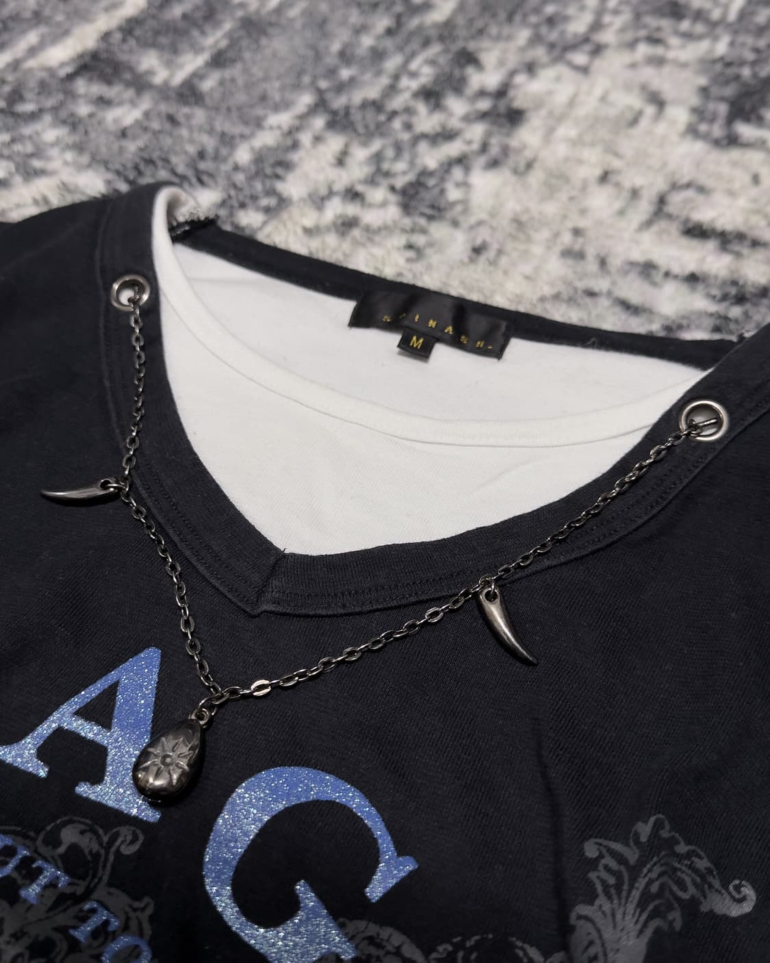 {UNKNOWN} Metal Galaxy Layered Tee 상품이미지7