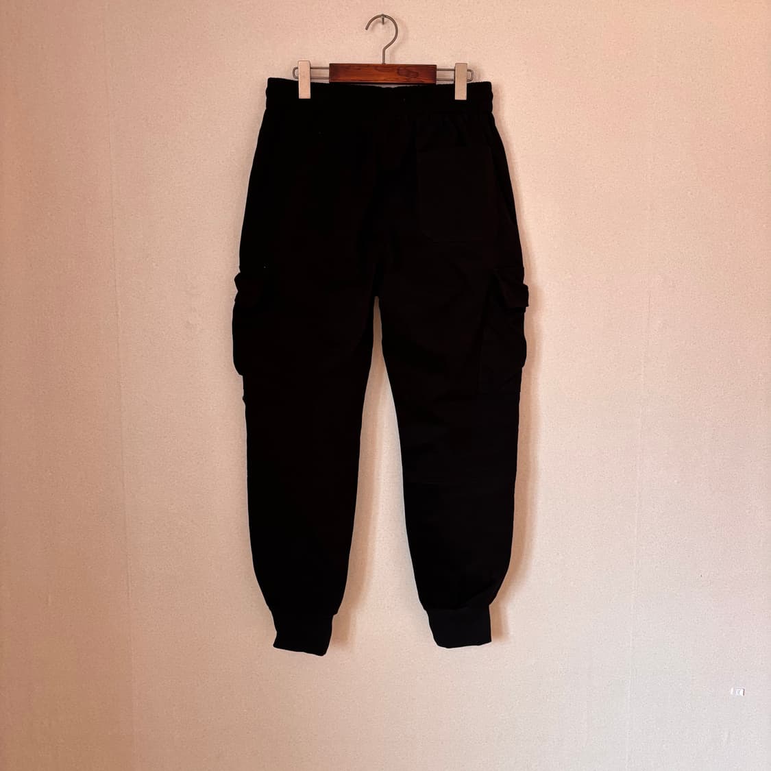 새제품급 블랙 조거 팬츠 34 카고 트레이닝 스판 밴드 상품이미지7