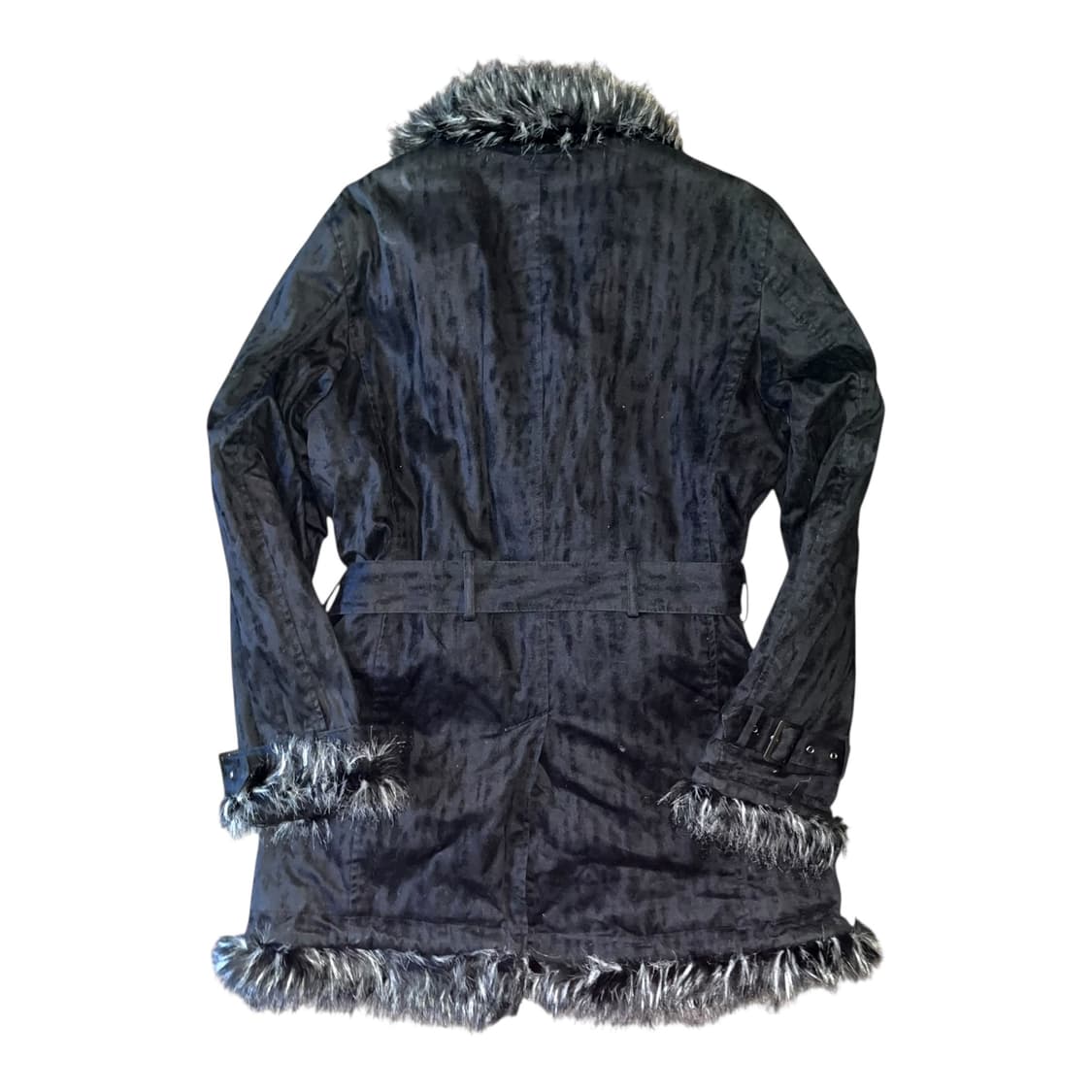 Spiralh 트리밍퍼 벨트 롱 자켓 펑크갸루y2k 상품이미지4