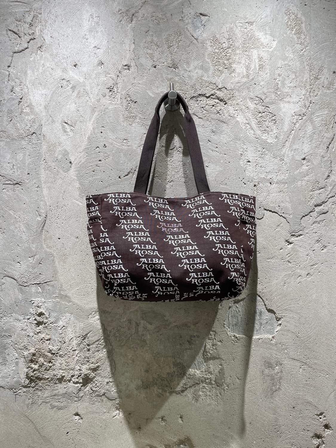 알바로사 재팬 브라운 자카드 캔버스 숄더백 상품이미지1