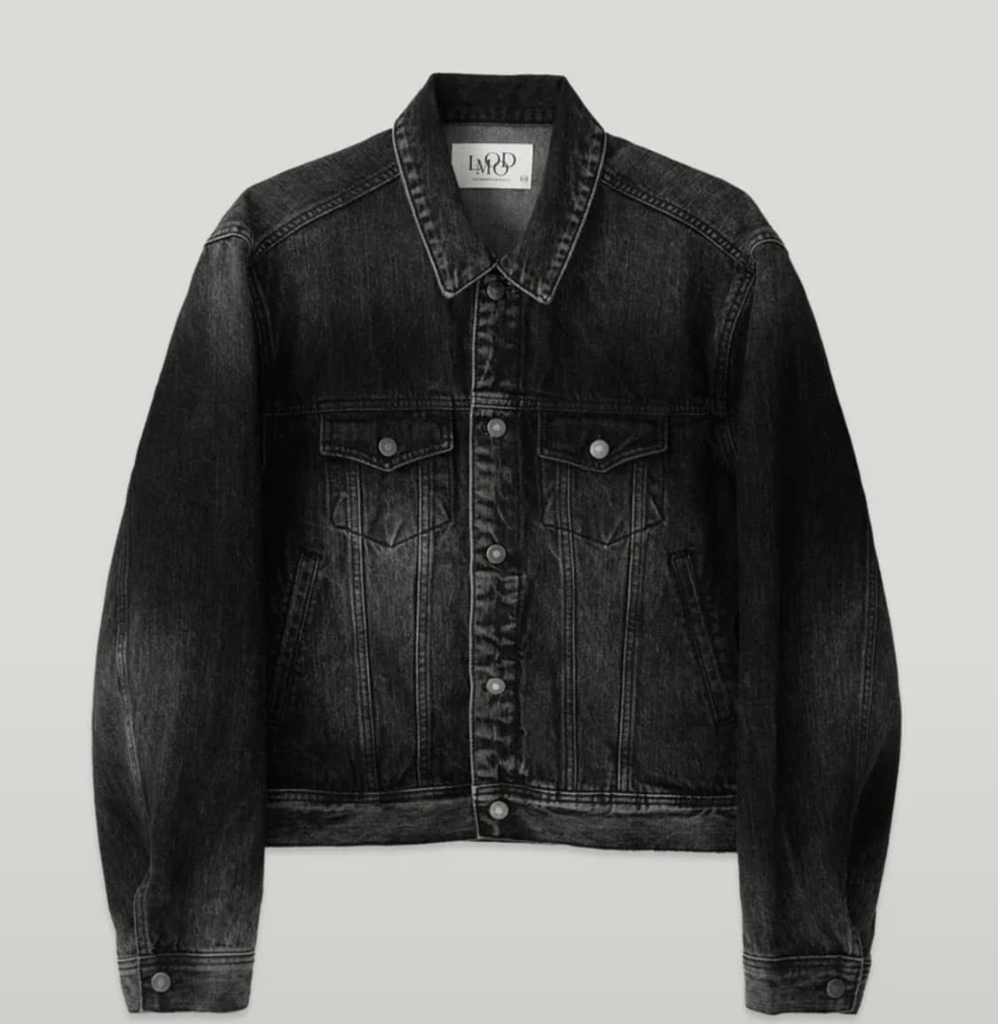 엘무드 마틴 데님 트러커 자켓 고스트블랙 44 상품이미지1