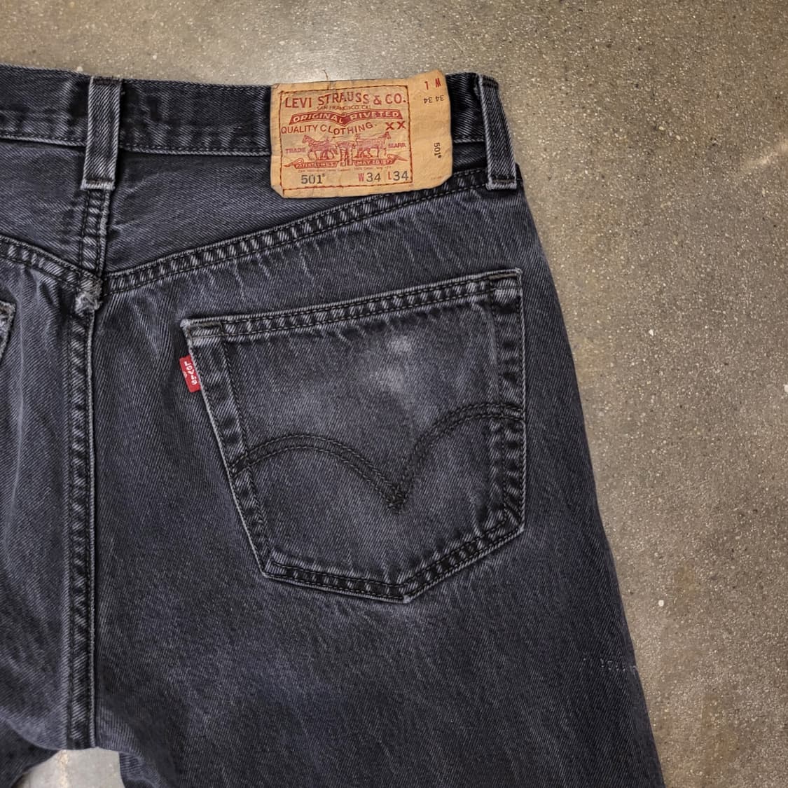 Levi's 오리지널 리바이스 501 블랙진 상품이미지8