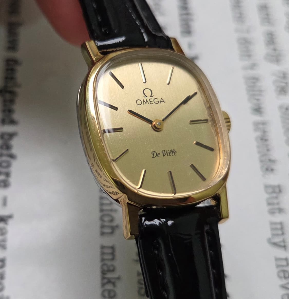 빈티지 오메가 드빌 엘립스 샴골판 금장 수동 메커니컬 여성용 상품이미지2