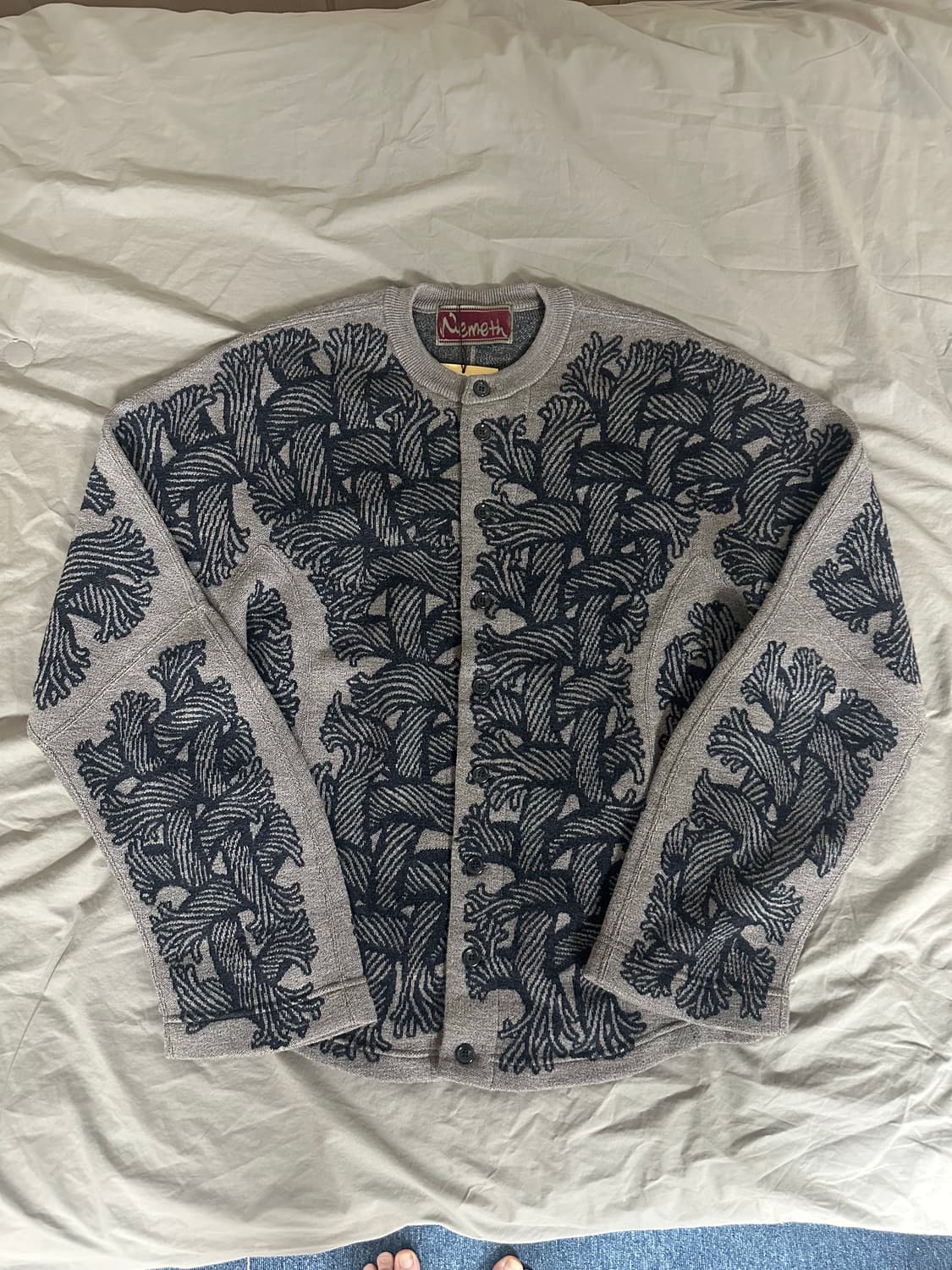 크리스토퍼 네메스 로프 자카드 가디건(베이지) 상품이미지1