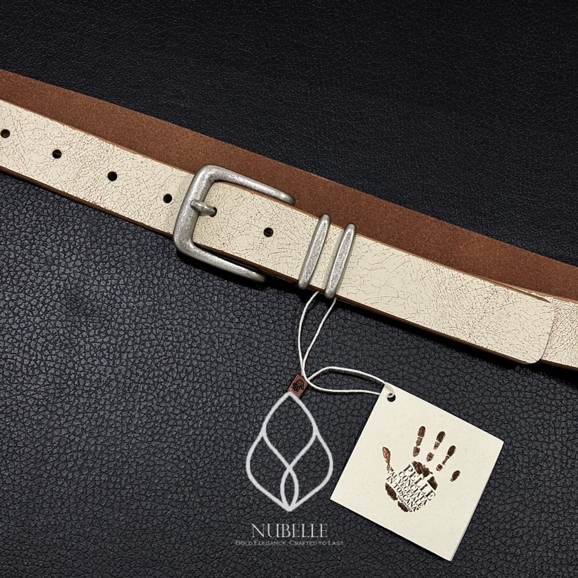 🌗 Vera pelle crack belt / 베라펠레 크랙 가죽 벨트 상품이미지2
