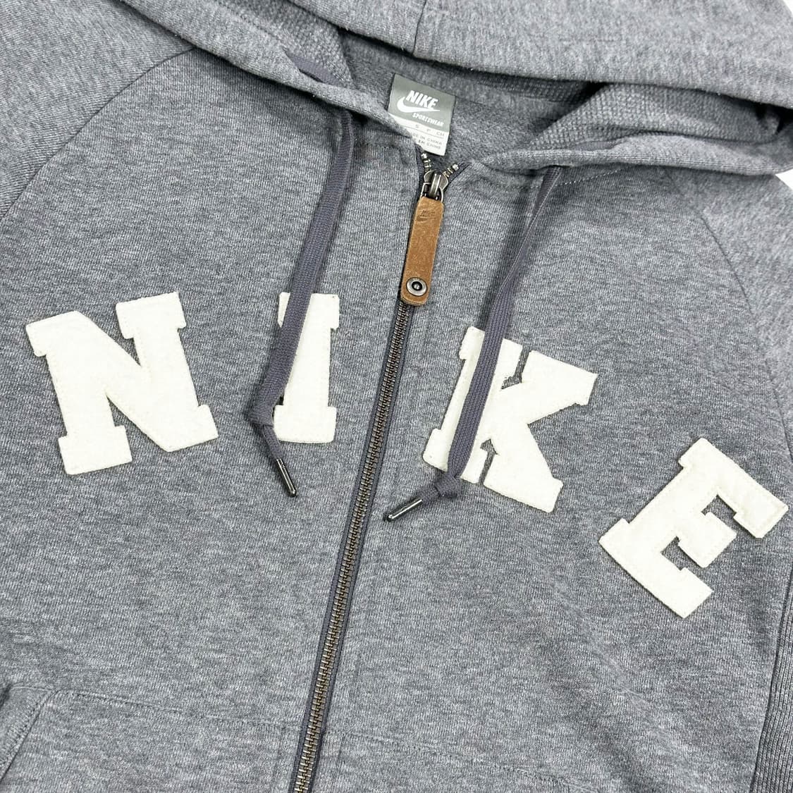 나이키 여성 올드스쿨 아치로고 후드집업 그레이 여성M 상품이미지3