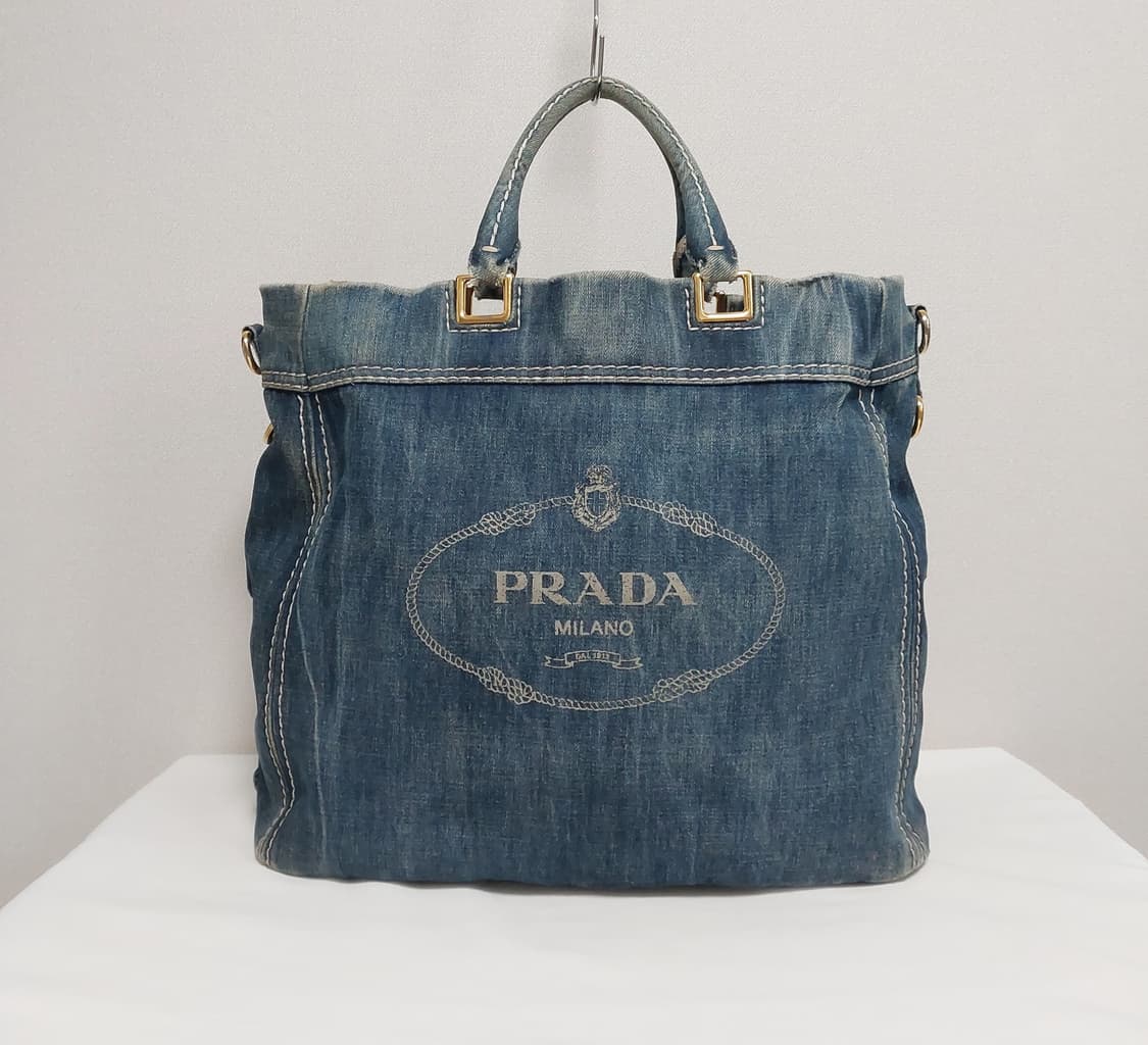 프라다 블루 데님 토트백 2way (정품) 상품이미지1