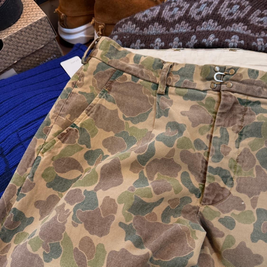 컬러 10주년 덕카모 후크 디테일 빈티지 워싱 팬츠 2사이즈 32 33 상품이미지2