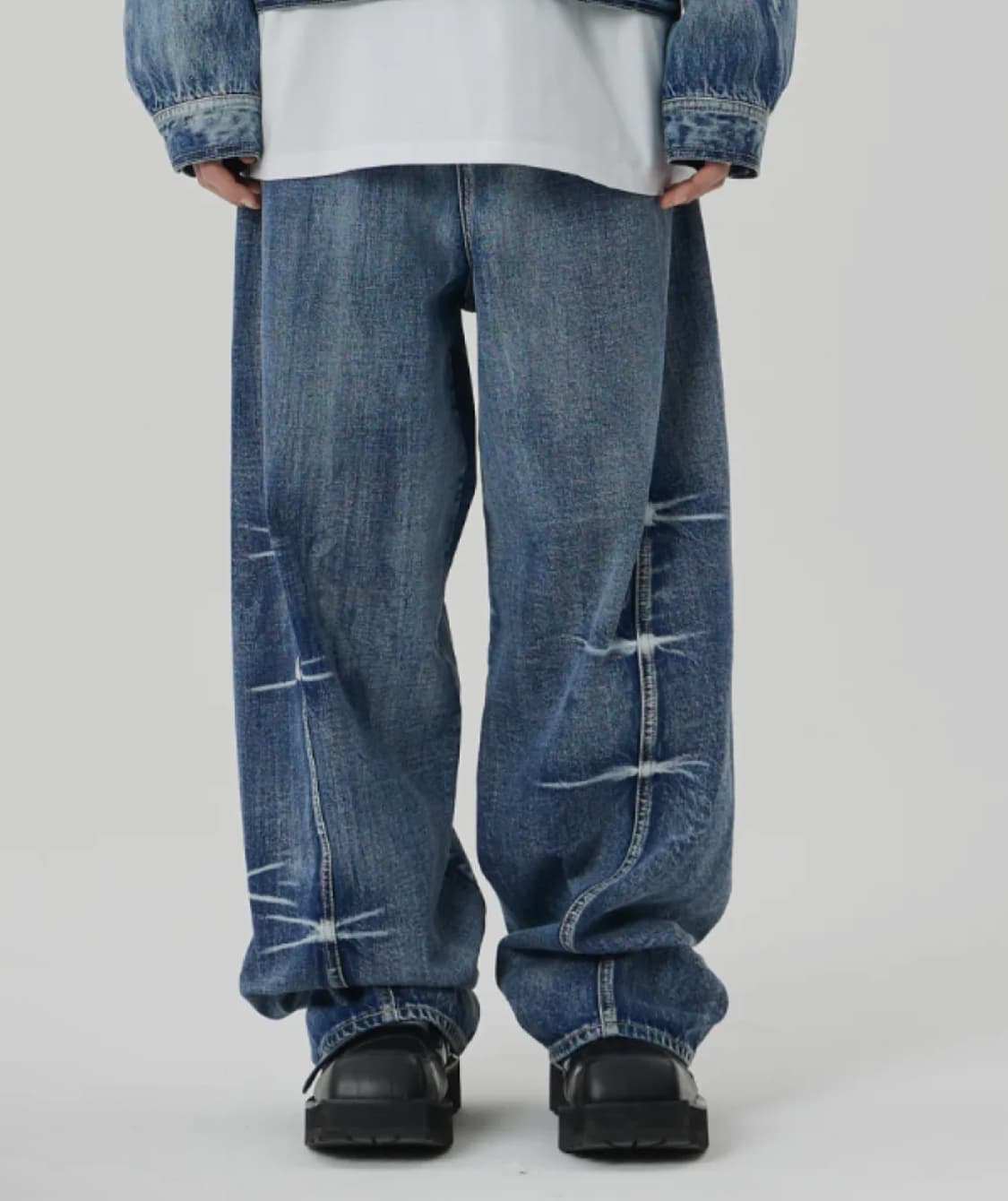 메종미네드 와이드 데님 팬츠 청바지 50 상품이미지2