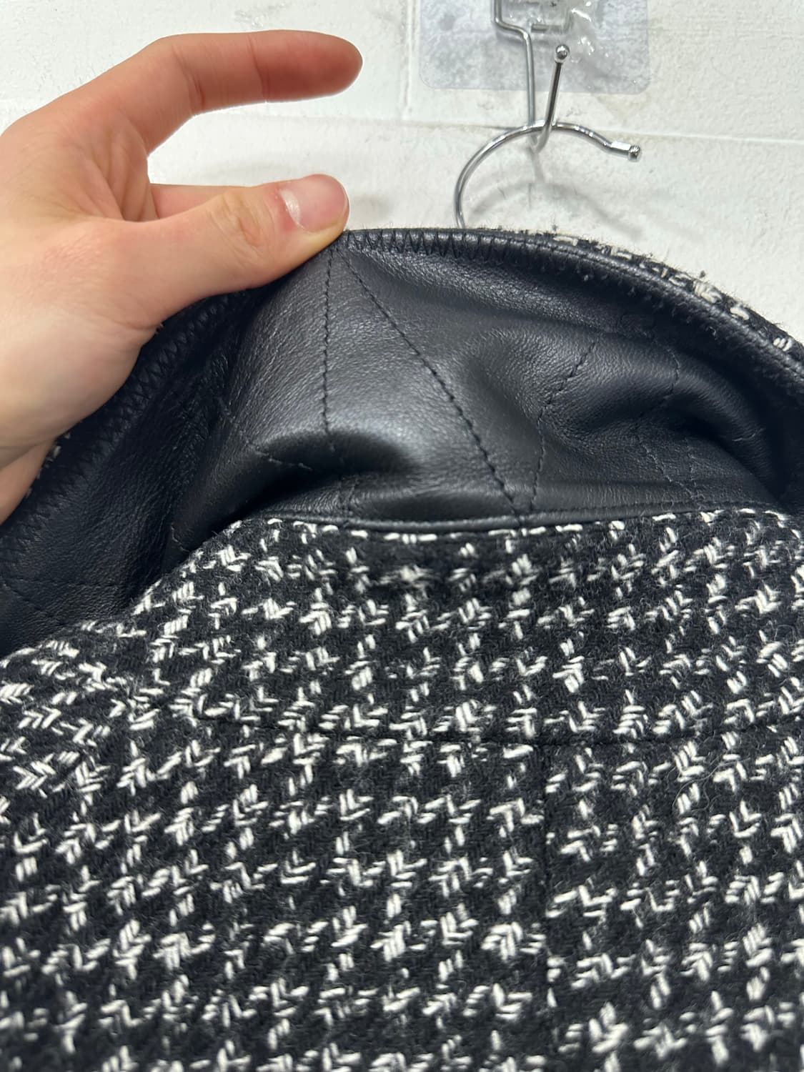 지오 송지오 모 체크 코트 상품이미지6