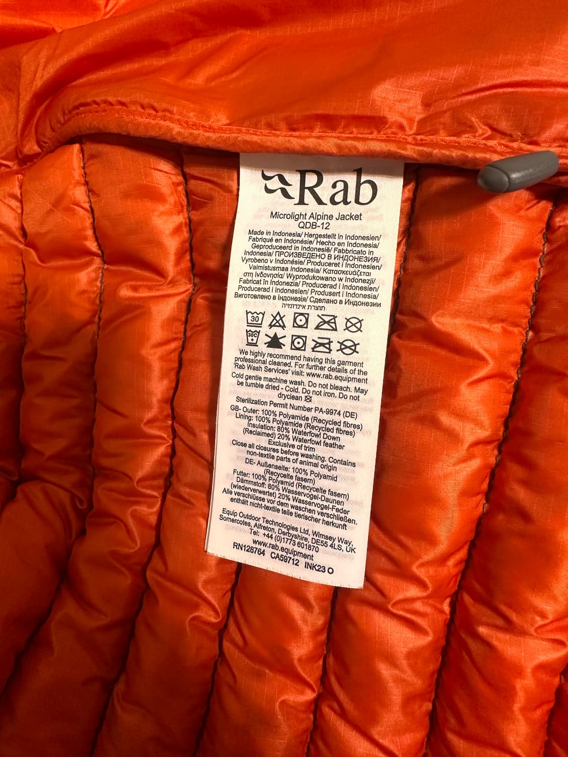 Rab 마이크로라이트 알파인 L 그래핀 상품이미지4