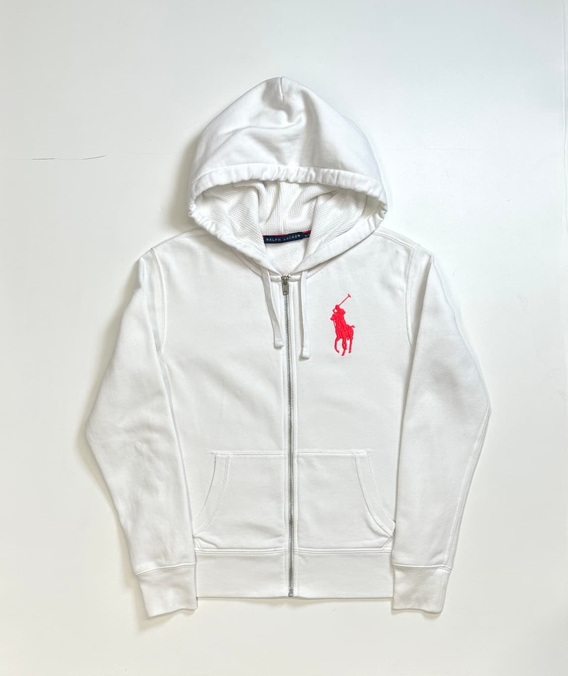폴로 랄프로렌 빅포니 화이트 후드집업(M) 상품이미지2
