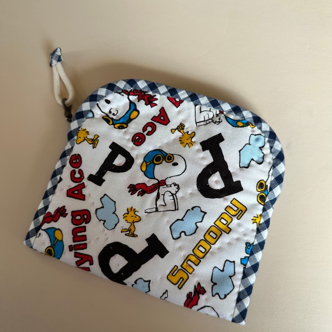 스누피 원단 퀼팅 파우치 / 화장품 or 생리대 파우치 사이즈 상품이미지3