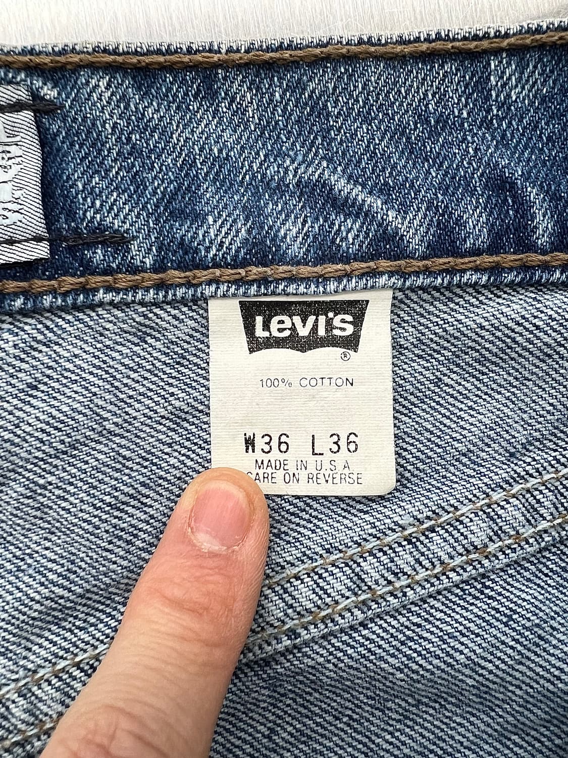 90s 리바이스 실버탭 배기핏 연청 데님 팬츠 상품이미지8