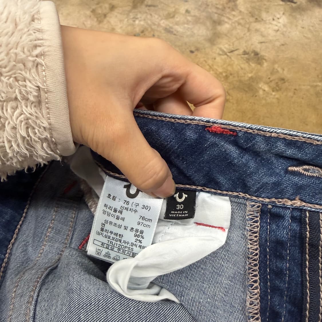 [정품/30] 트루릴리전 중청 데님 청바지 b14 상품이미지5
