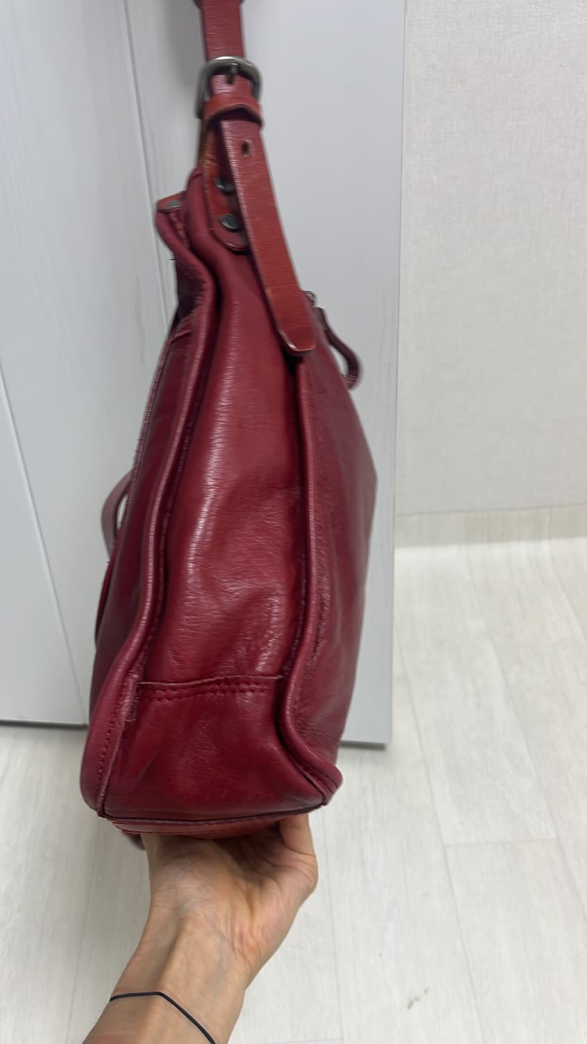 일본빈티지 소가죽 숄더백 상품이미지4