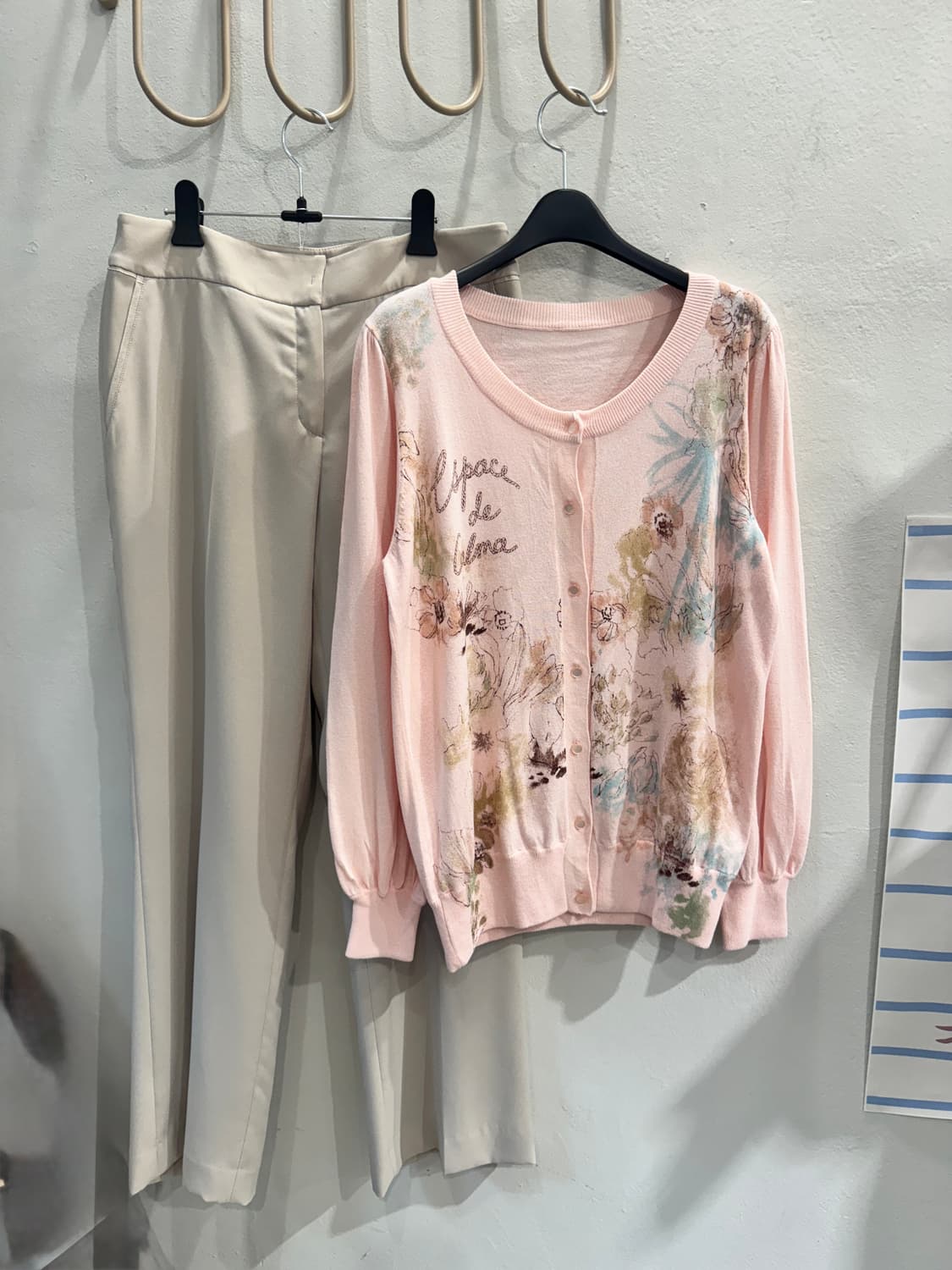 japan vintage 프린트 가디건 상품이미지1