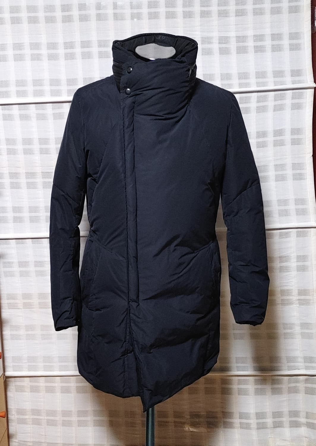 (한섬) 타임옴므 네이비 구스다운 패딩 점퍼 100 (슬림) 상품이미지4