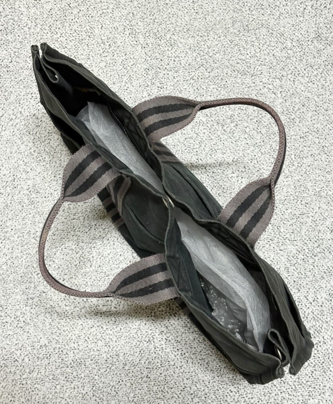  에르메스 빈티지 후루토 캔버스 토트백 블랙/그레이 상품이미지4