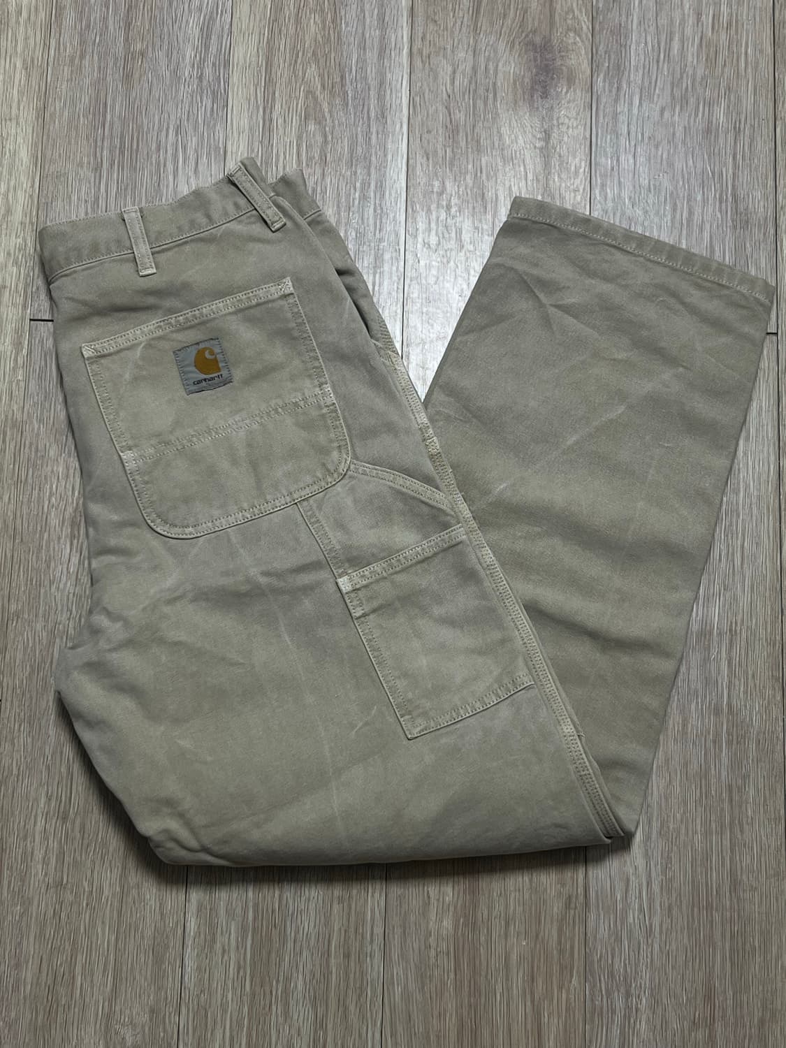 [32] 칼하트 wip 더블니 팬츠 베이지 색상 판매 상품이미지2