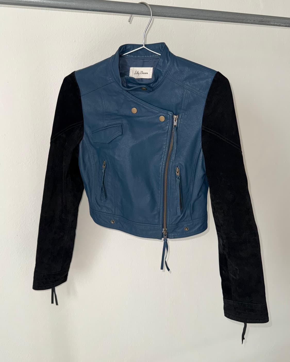 Lily brown 돈피 레더 자켓 상품이미지1
