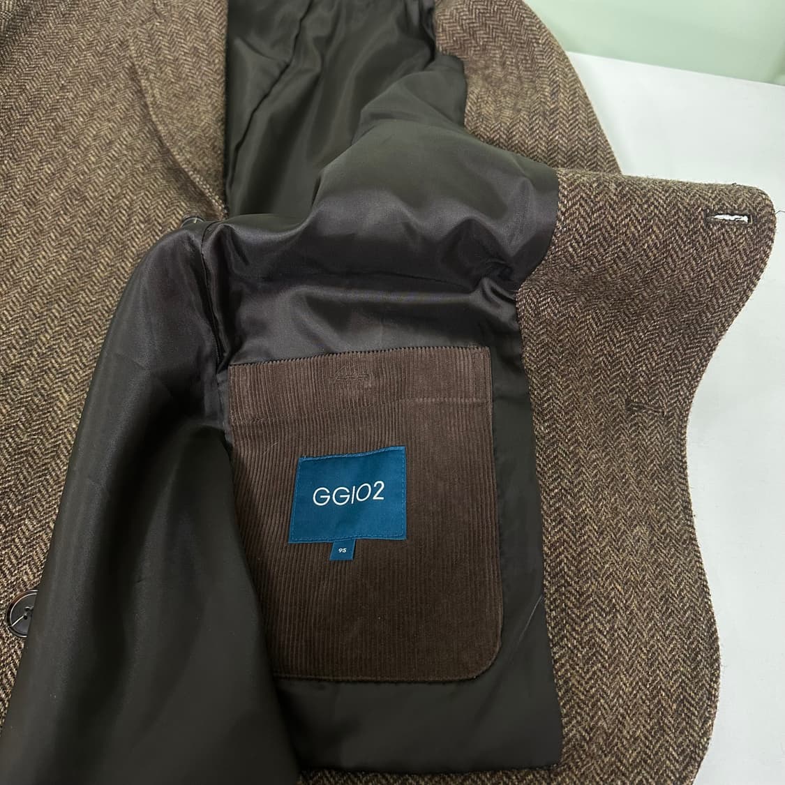 95 GGIO2 지오투 브라운 헤링본 블레이저 상품이미지3