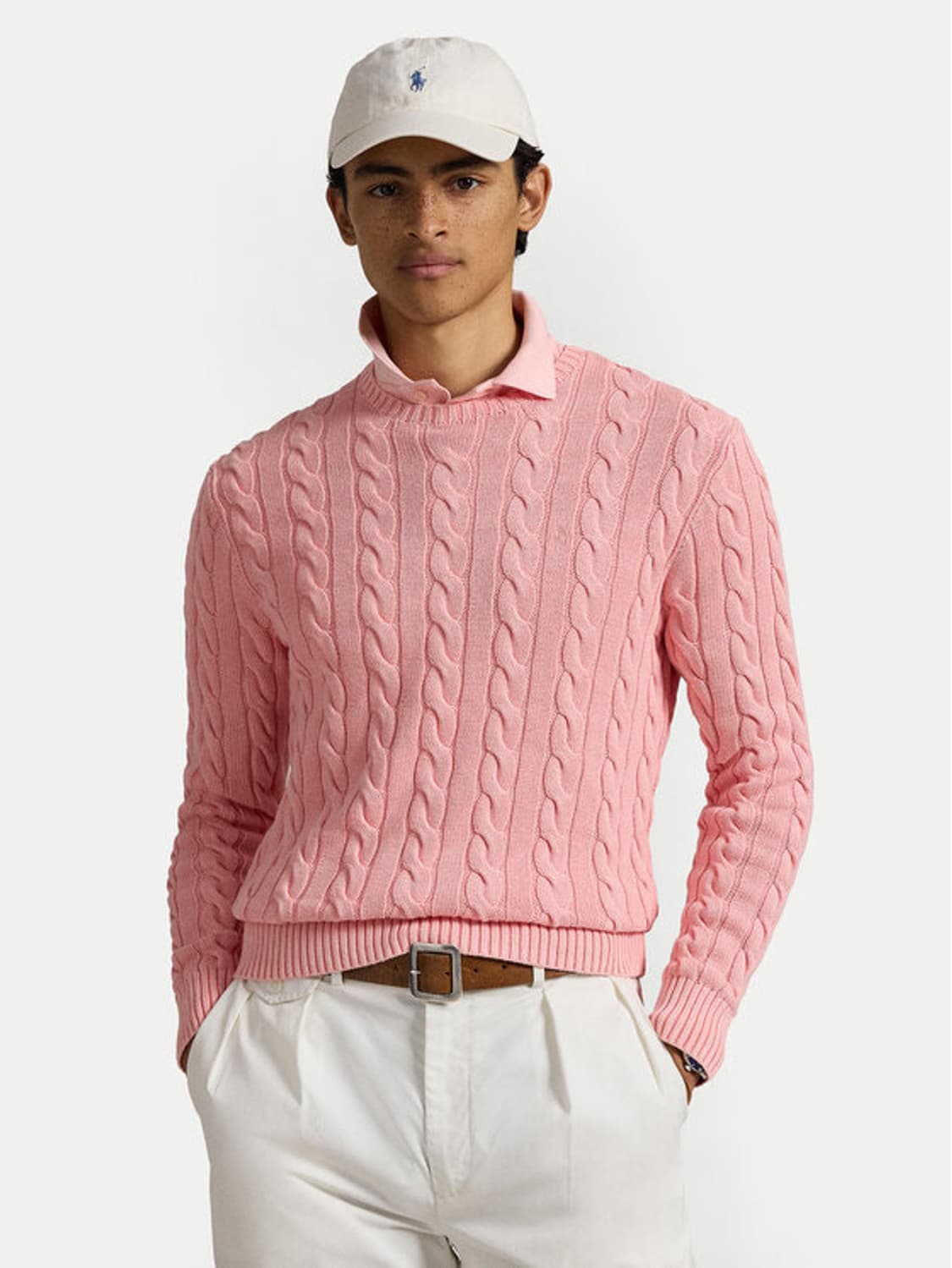 폴로 코튼 케이블 니트 맨즈 S 상품이미지1