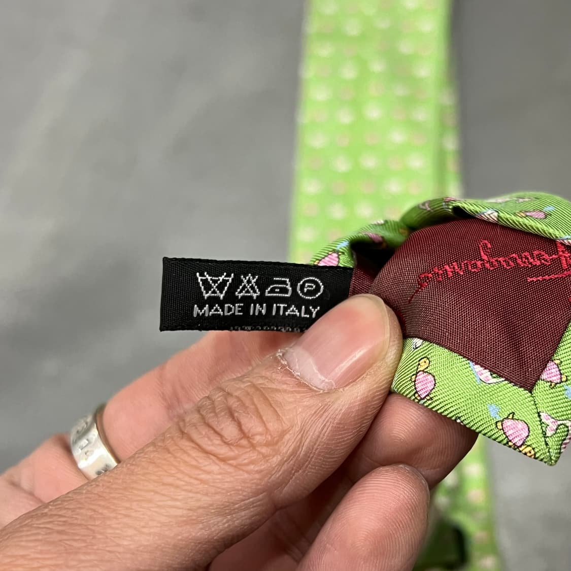  살바토레 페레가모 애니멀 패턴 실크 넥타이 y15101 상품이미지6