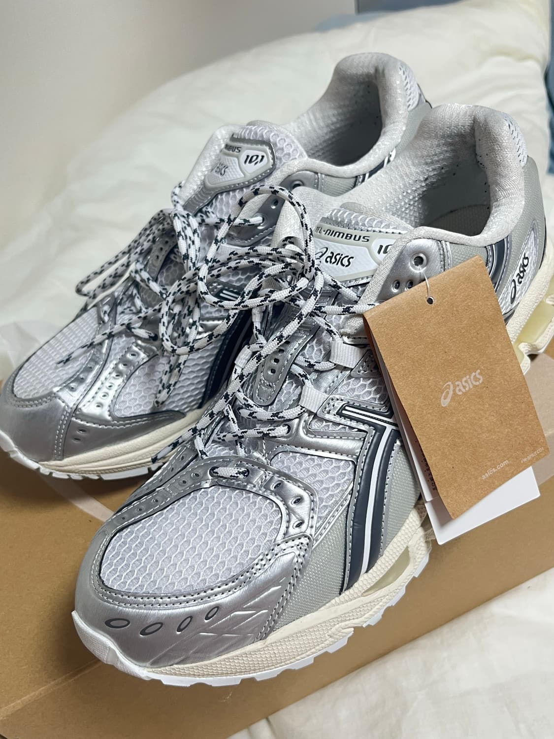 아식스 젤 님버스 10.1 275mm 한국 한정 화이트글레이셔그레이 상품이미지5