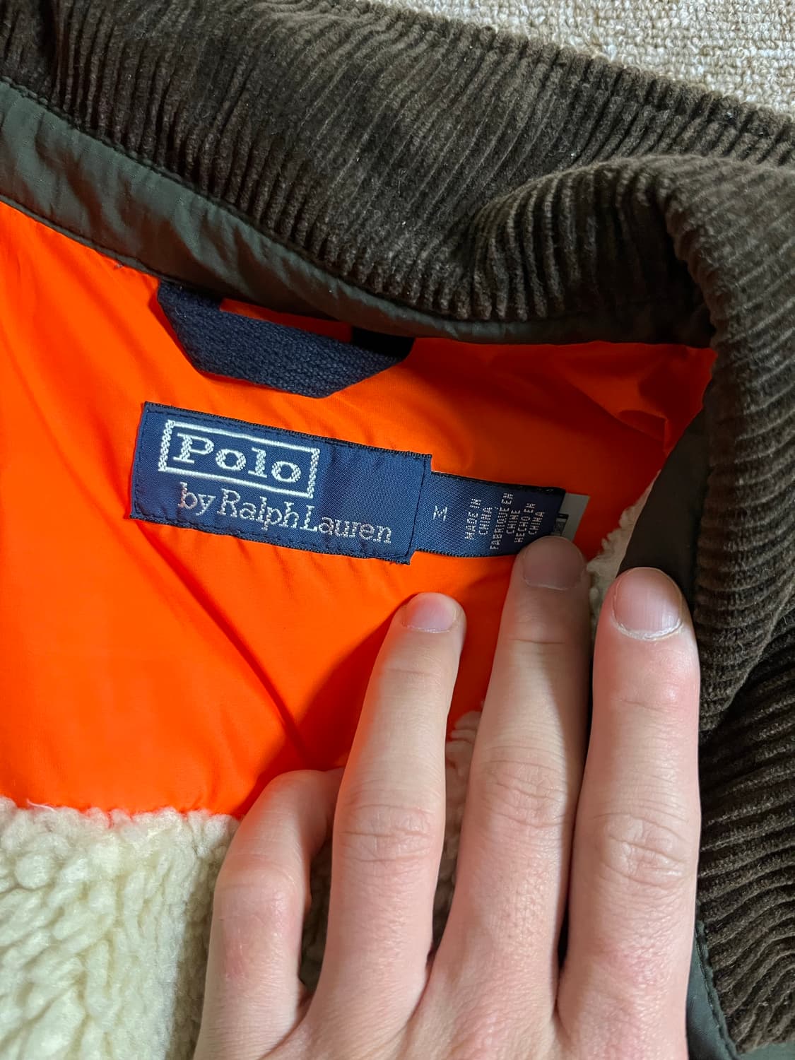 폴로 랄프로렌 퀄팅 양털 자켓 사이즈 M 상품이미지6