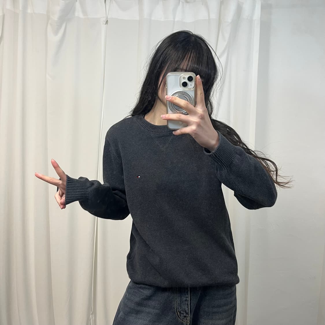 Tommy Hilfiger Charcoal Knit 상품이미지2