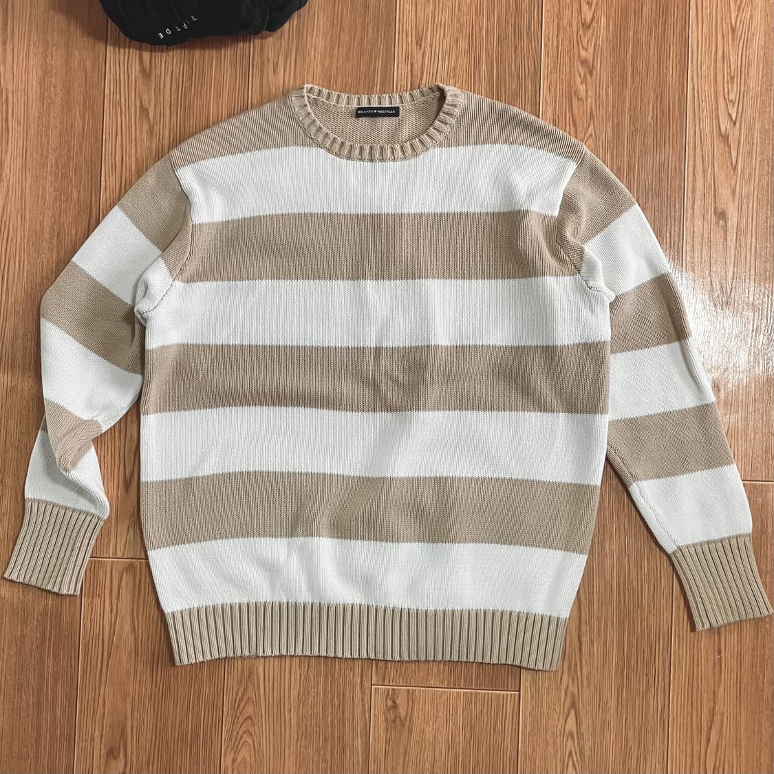 브랜디멜빌 브리아나 스트라이프 니트 스웨터 베이지 상품이미지1