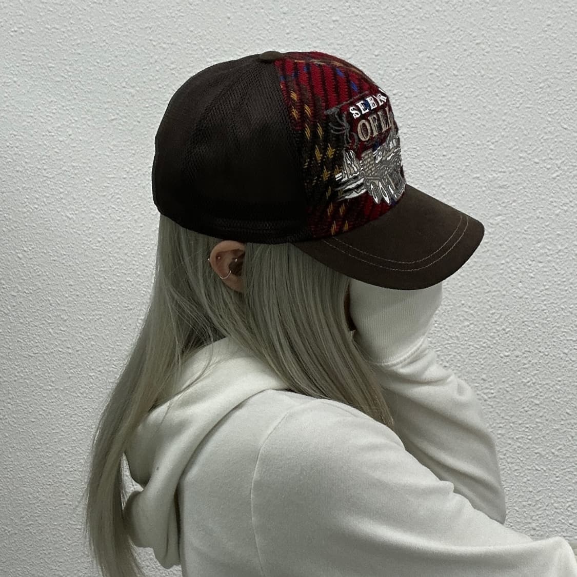 2000s 빈티지 브라운 메쉬 볼캡 상품이미지2