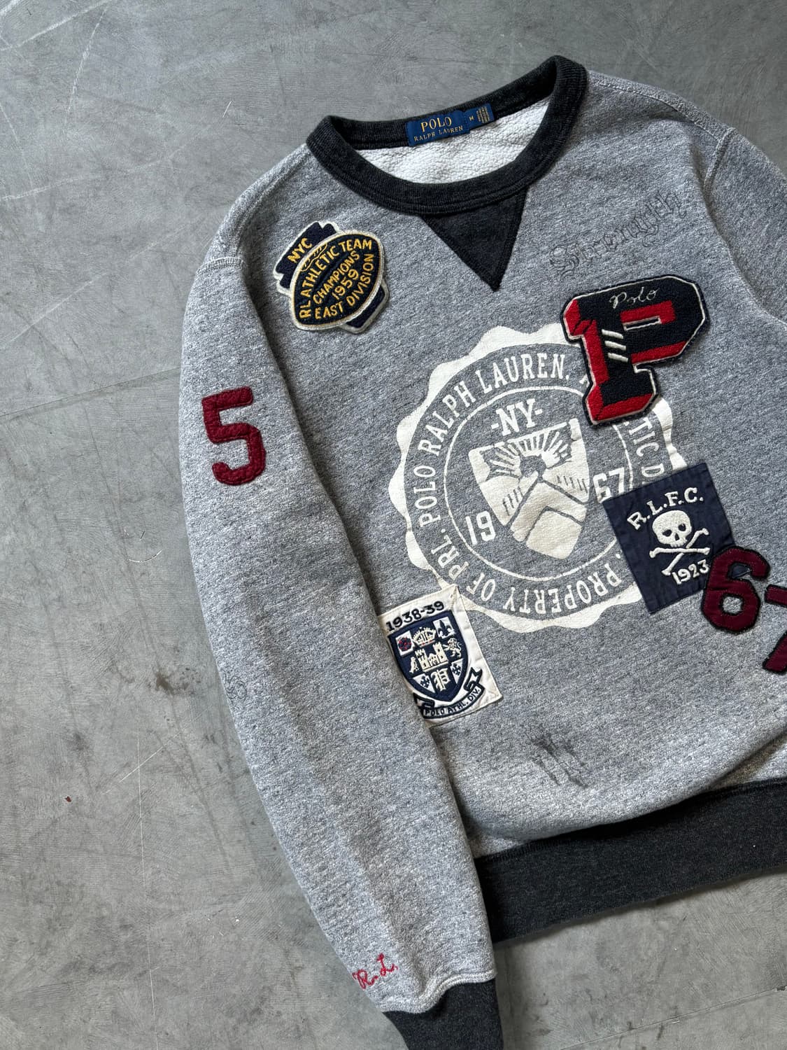 Polo 폴로 랄프로렌 신형라벨 엠브로이드 패치 맨투맨  상품이미지6