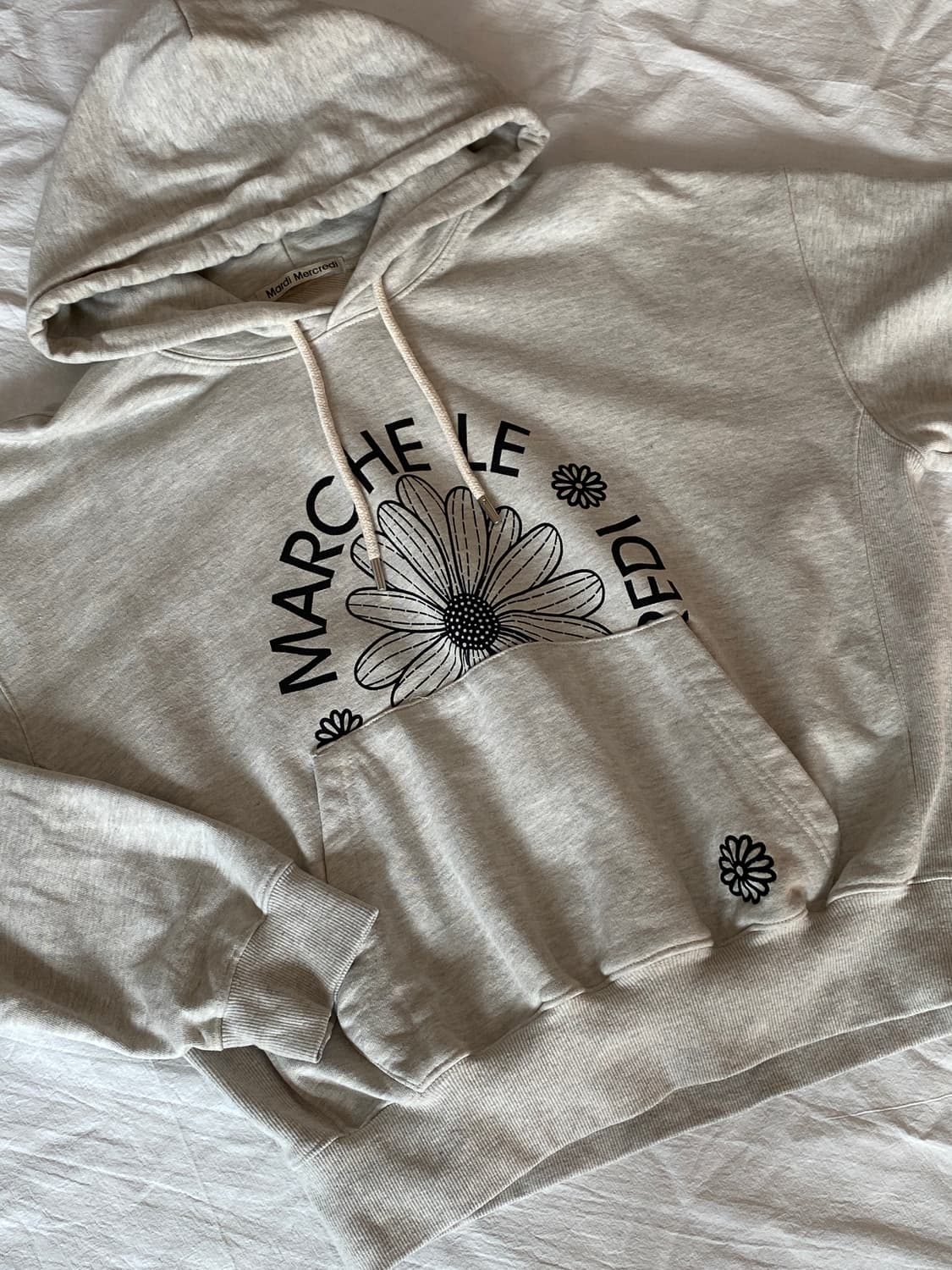 마르디 메크르디 엠블럼 후드 GREY 상품이미지1