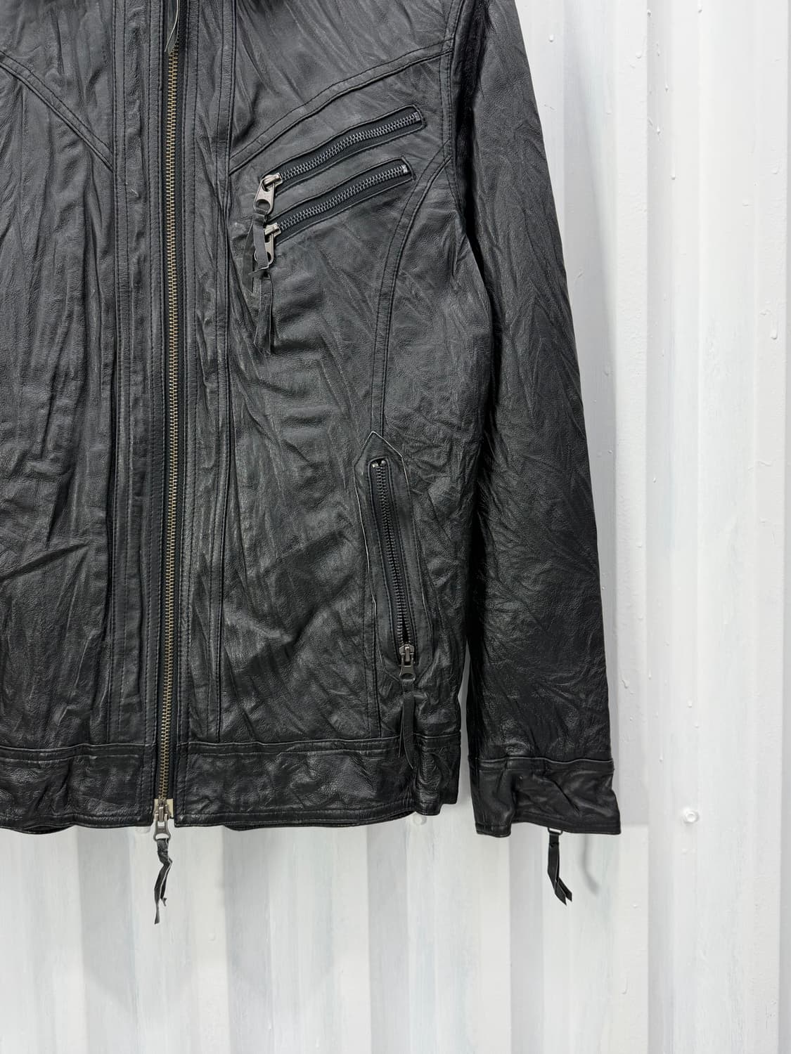 Evolution pig skin biker jacket 상품이미지4