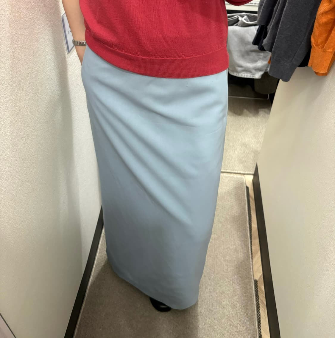 오라리 울 blue 스커트 상품이미지2