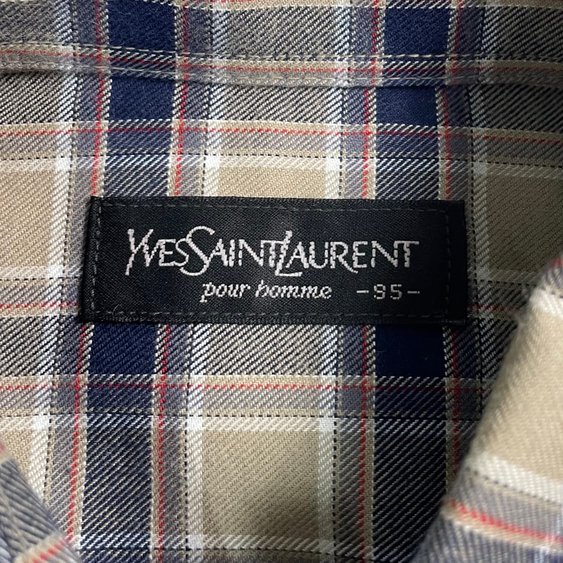 90s Ysl 입생로랑 체크 셔츠 상품이미지6