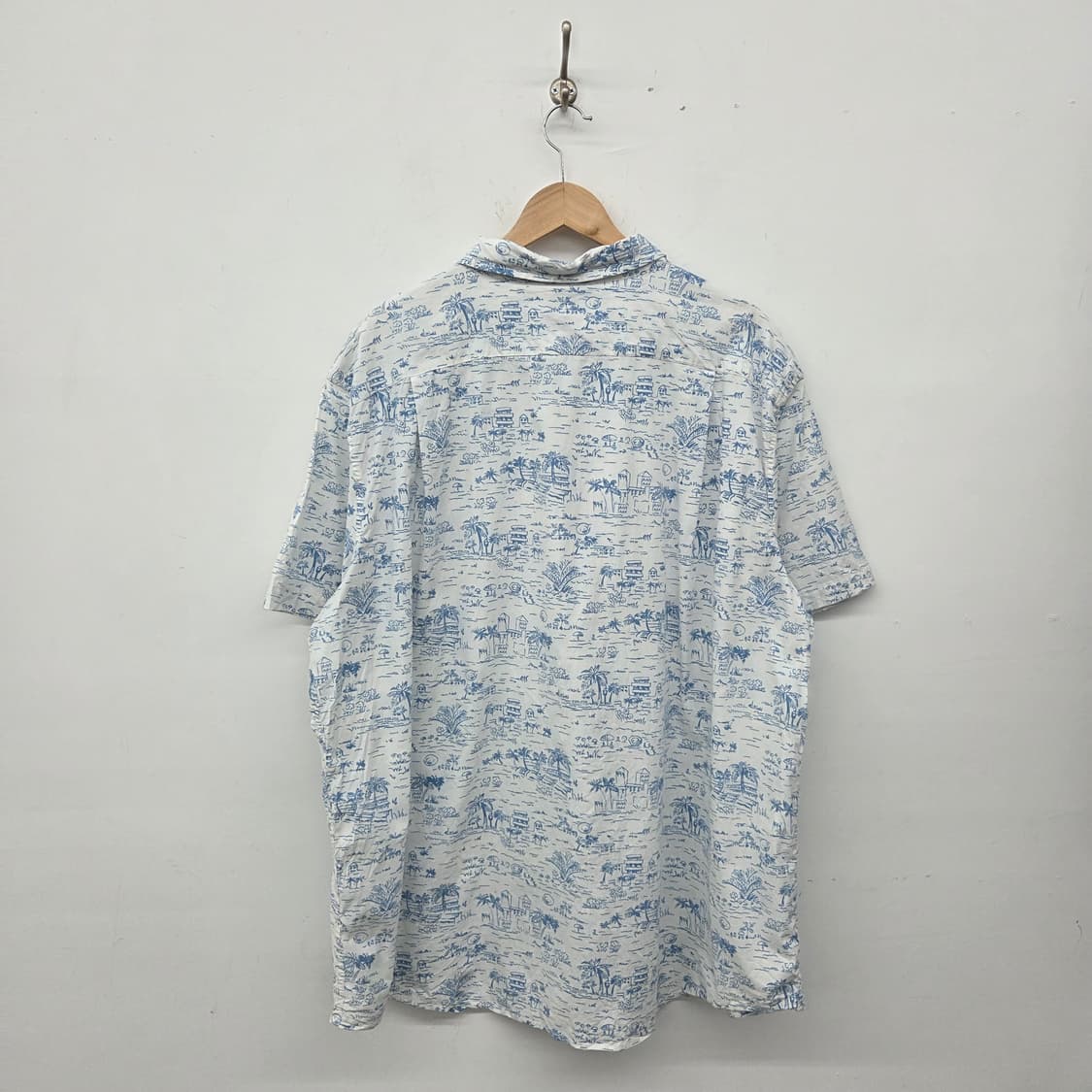 하와이안 반팔 셔츠 블루 패턴 남3XL 상품이미지5