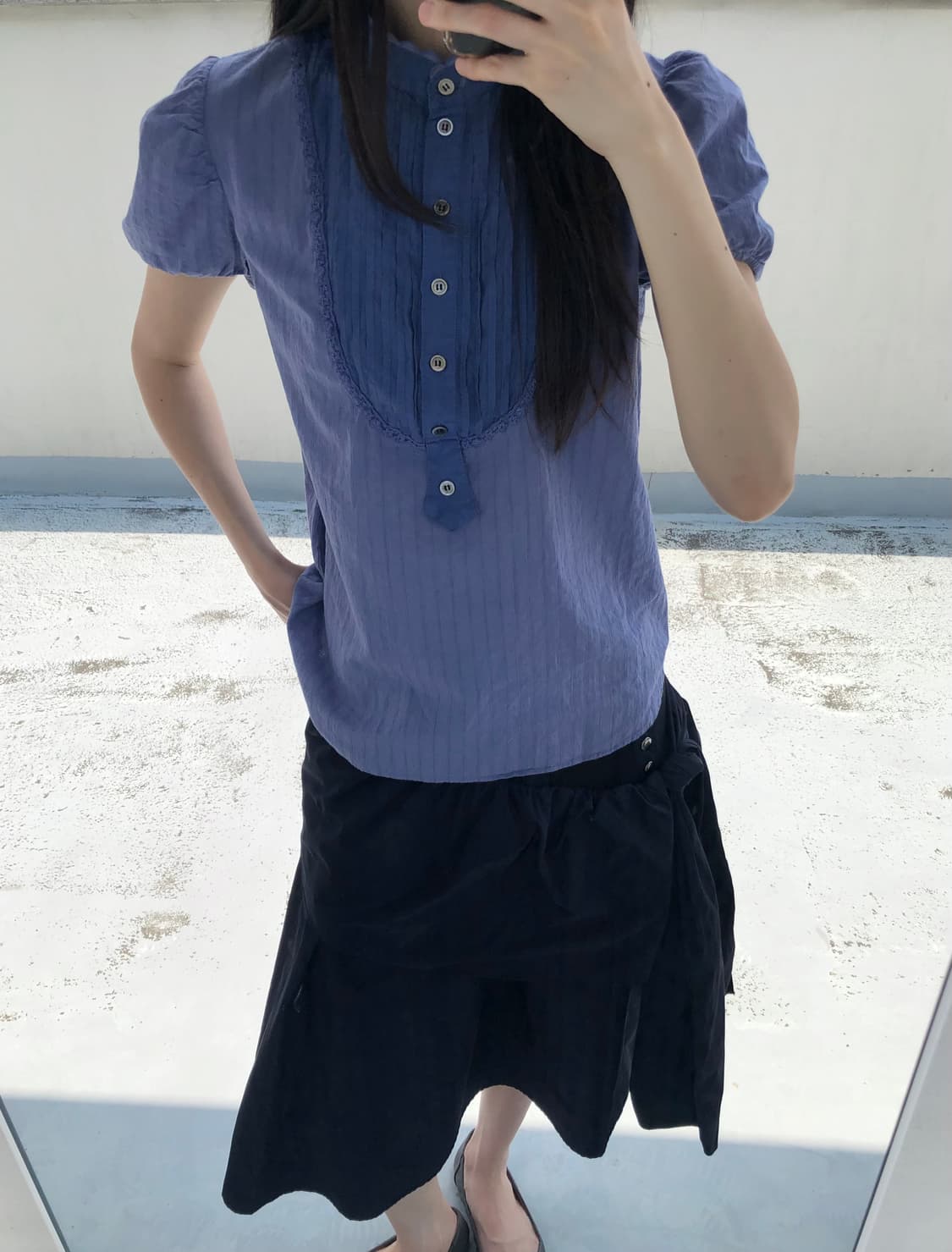 츠모리치사토 코튼 블라우스 상품이미지1