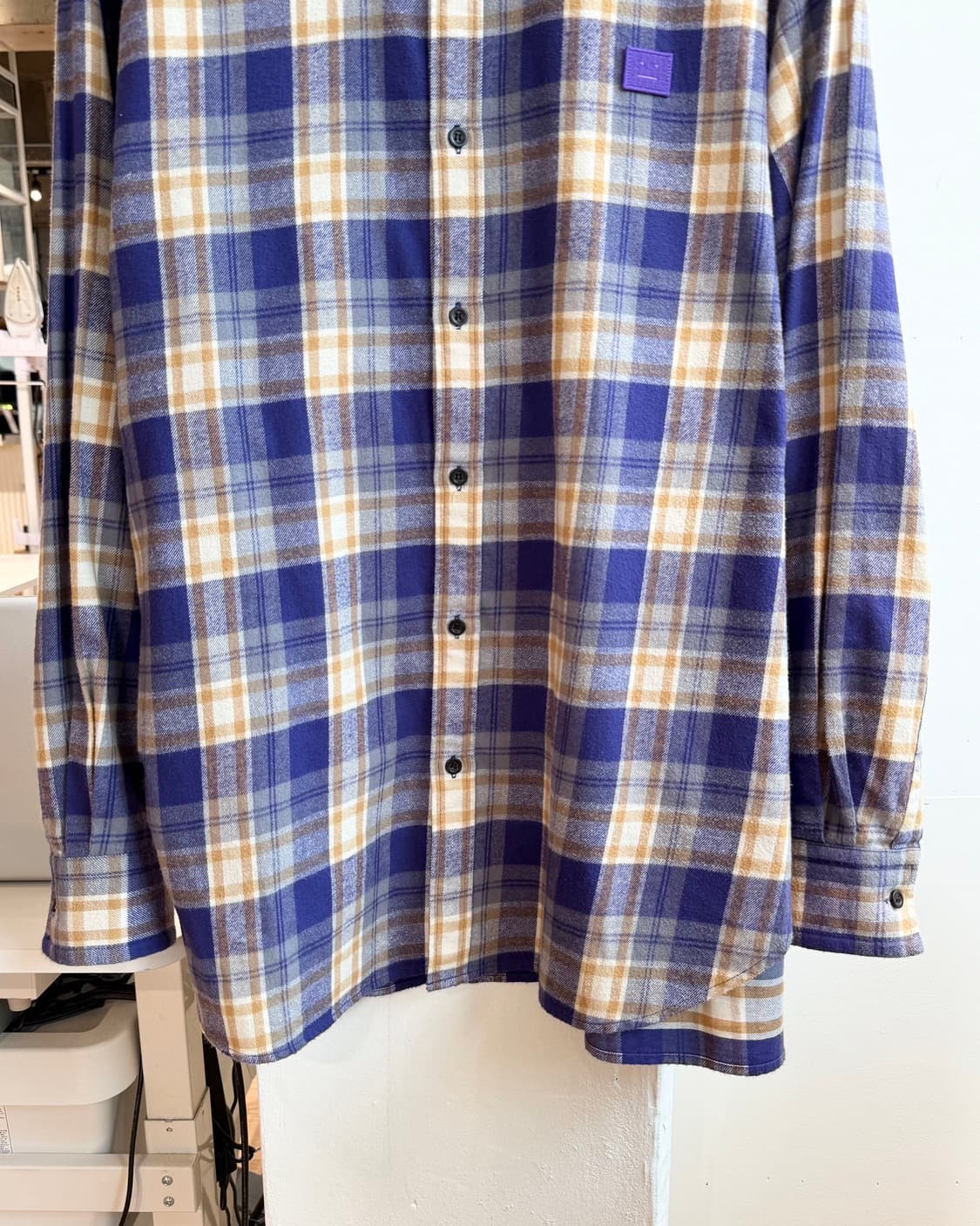 아크네 스튜디오 퍼플 페이스 플란넬 체크 셔츠 사이즈 M  상품이미지6