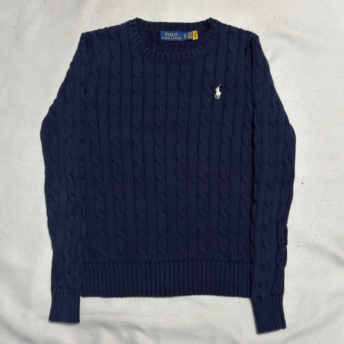 XS 폴로랄프로렌 여성용 네이비 케이블 니트 상품이미지2