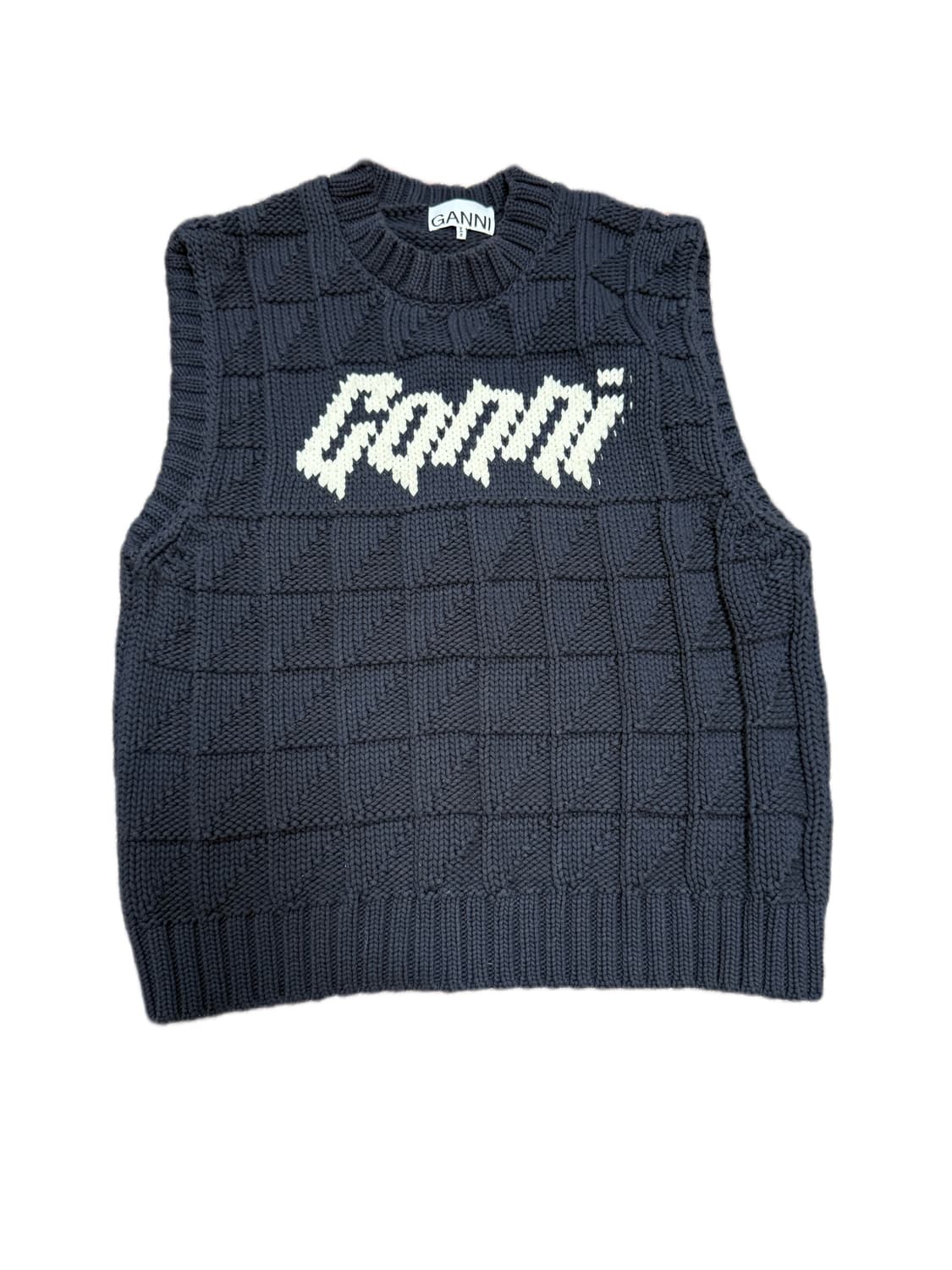 GANNI 가니 니트 조끼 네이비컬러 상품이미지1
