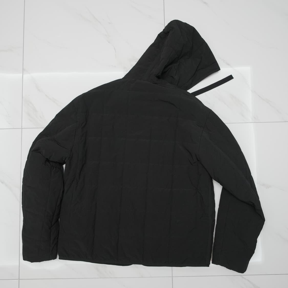[L] 오프화이트 퀄티드 후드 자켓 블랙 상품이미지8