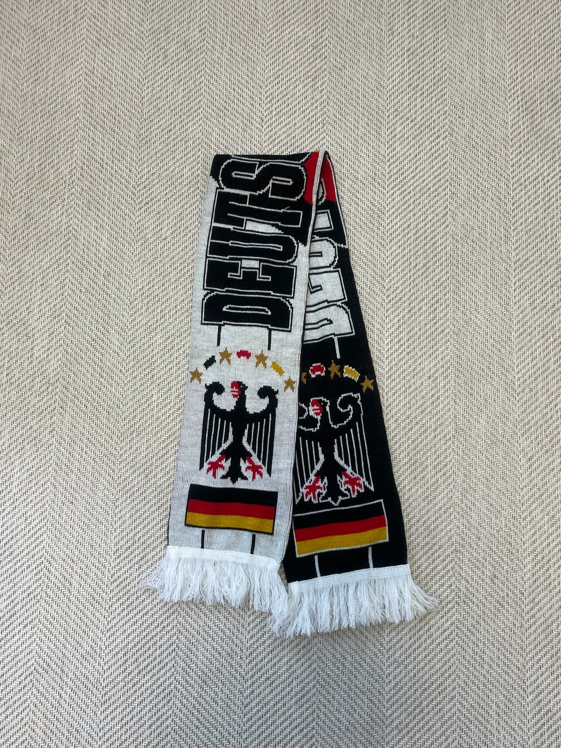빈티지 독일 자카드 니트 머플러 J03953 상품이미지2