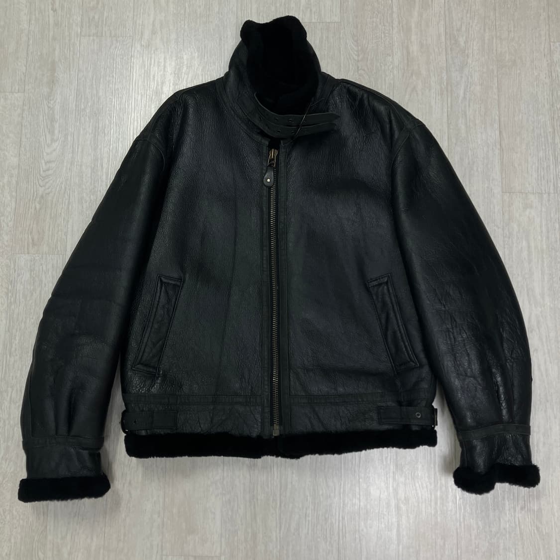 [L] jk멤버스 B-3 무스탕 블랙 상품이미지1